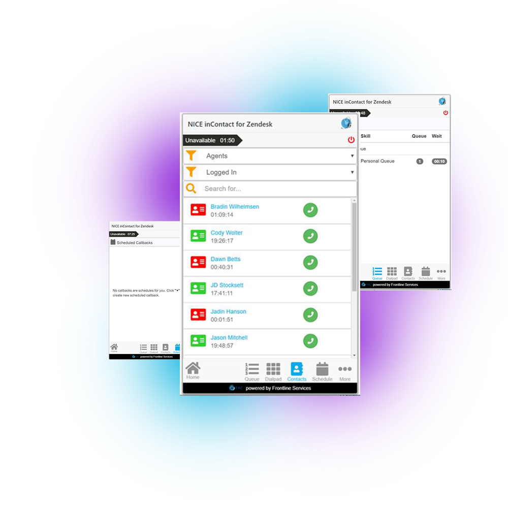 screenshot mockup - frontline group